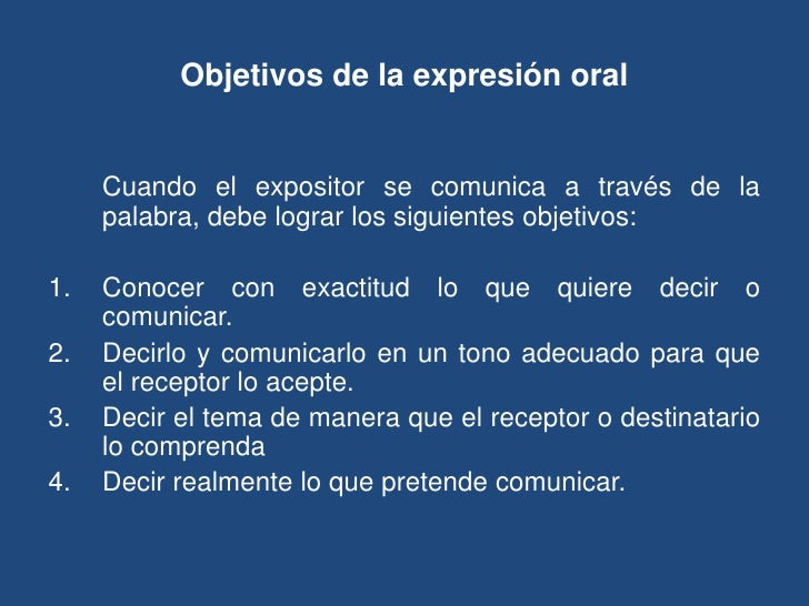 Expresión oral