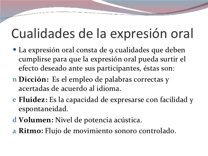 La Expresin Oral | expresi 243 n oral La Expresin Oral | expresi 243 n oral