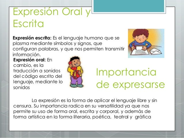 Expresión oral y escrita