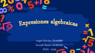 Angel Sánchez 28.690885
Génesis Suarez 29.909.961
PNFI - 0103
 