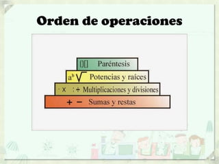 Orden de operaciones
 