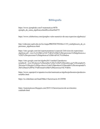 Expresiones algebraicas