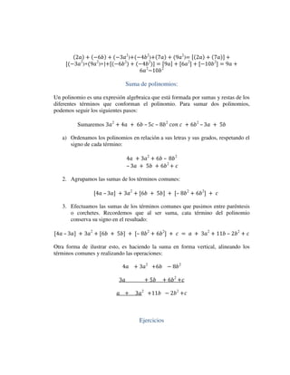 Expresiones algebraicas