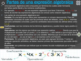 Expresiones algebraicas tarea universitaria | PPTX