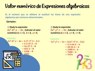 Expresiones Algebraicas | PDF
