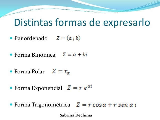 Repaso Del Tema Forma Polar Y Forma Trigonometrica De Un Numero