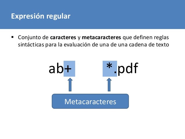 Expresiones regulares