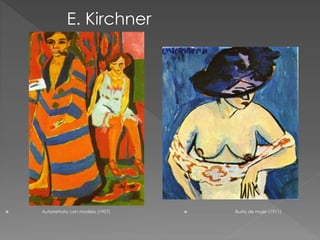  Autorretrato con modelo (1907)  Busto de mujer (1911) 
 