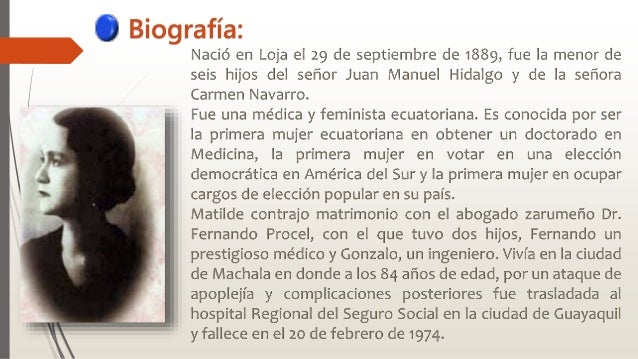 matilde hidalgo matilde hidalgo