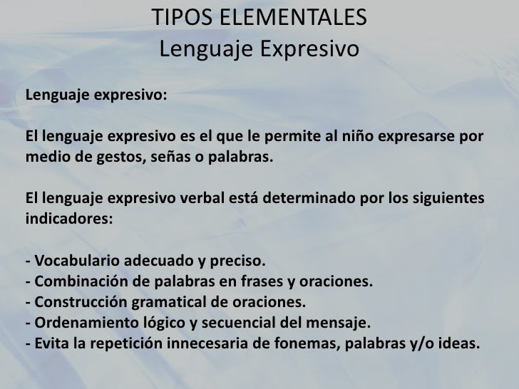 Expresivo leng Expresivo leng