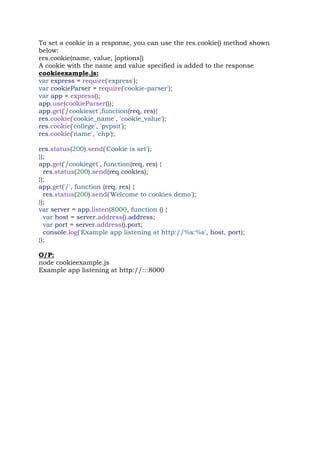 express of full stack web development notes | PDF