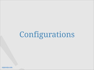 Configurations
expressjs.com
 