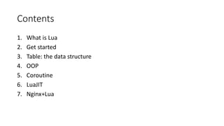 Lua Express Guide | PPT