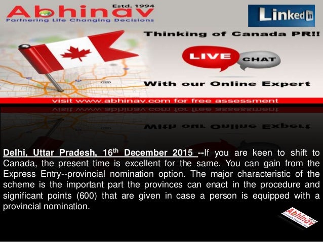 Express Entry Provincial Nomination Pnp Facility