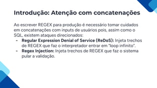 Expressões Regulares(REGEX): Só servem para validar email? | PDF