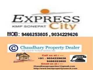 Express homz 3 bhk floors near rajiv gandhi education city in sonipat. @9466253805