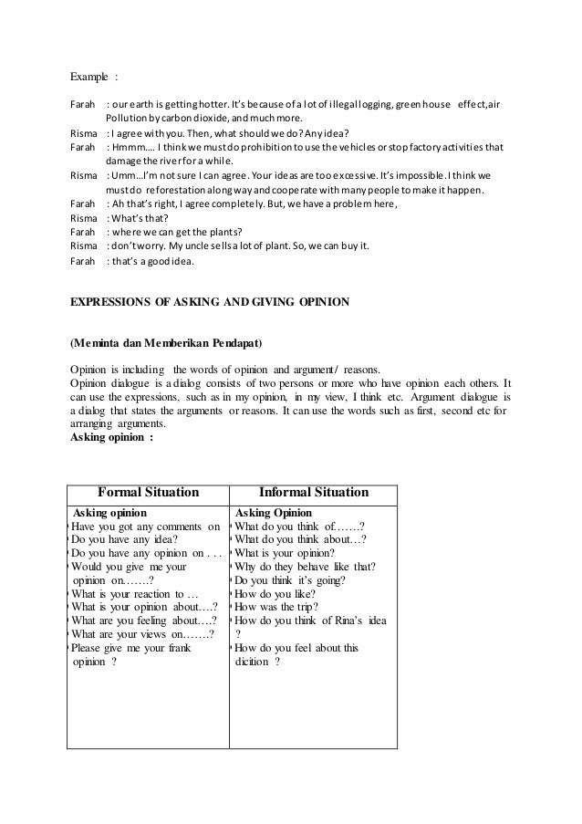 Expressing Agreement And Disagreement