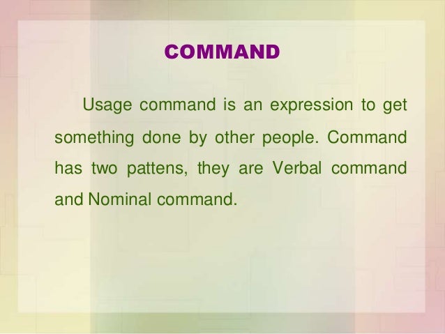 ppt Expressing command