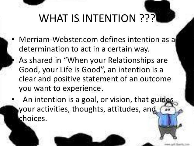 Expressing Intention