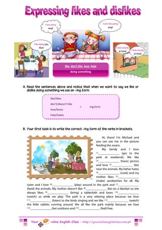 Expressing likes and dislikes | PDF