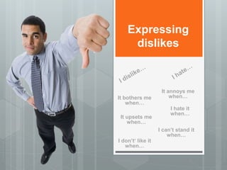 Expressing likes, dislikes and hobbies | PPTX