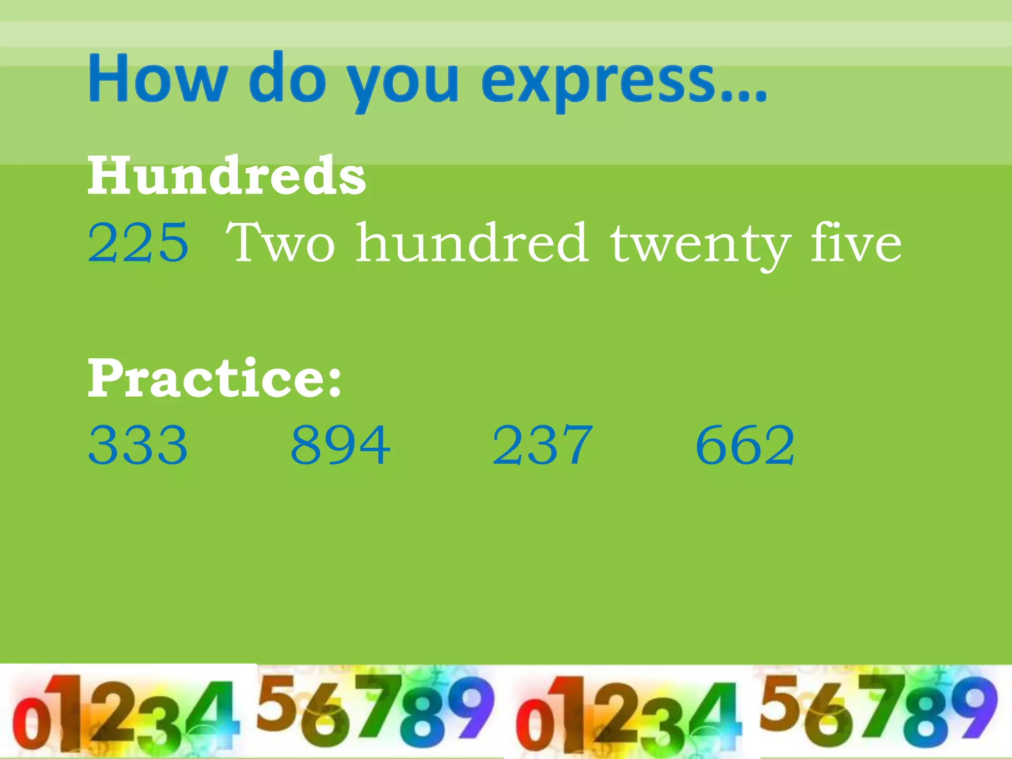 Expressing numbers | PPTX