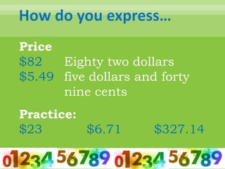 Expressing numbers | PPTX