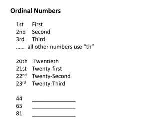 Expressing Numbers | PPTX