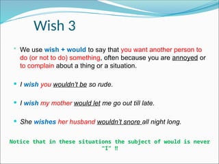 Wish Example presenation about how to express wishes in English | PPTX