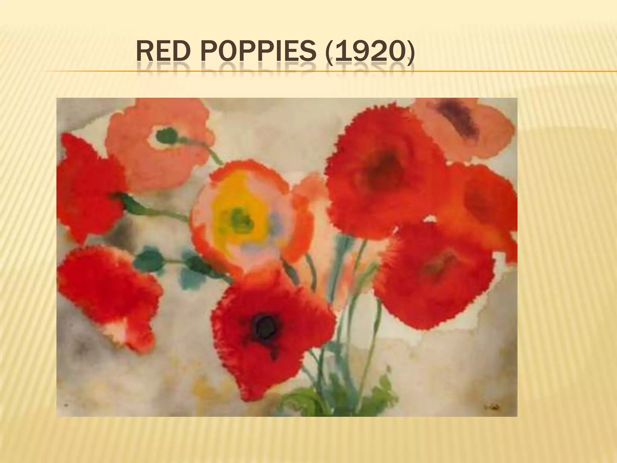 RED POPPIES (1920)
 