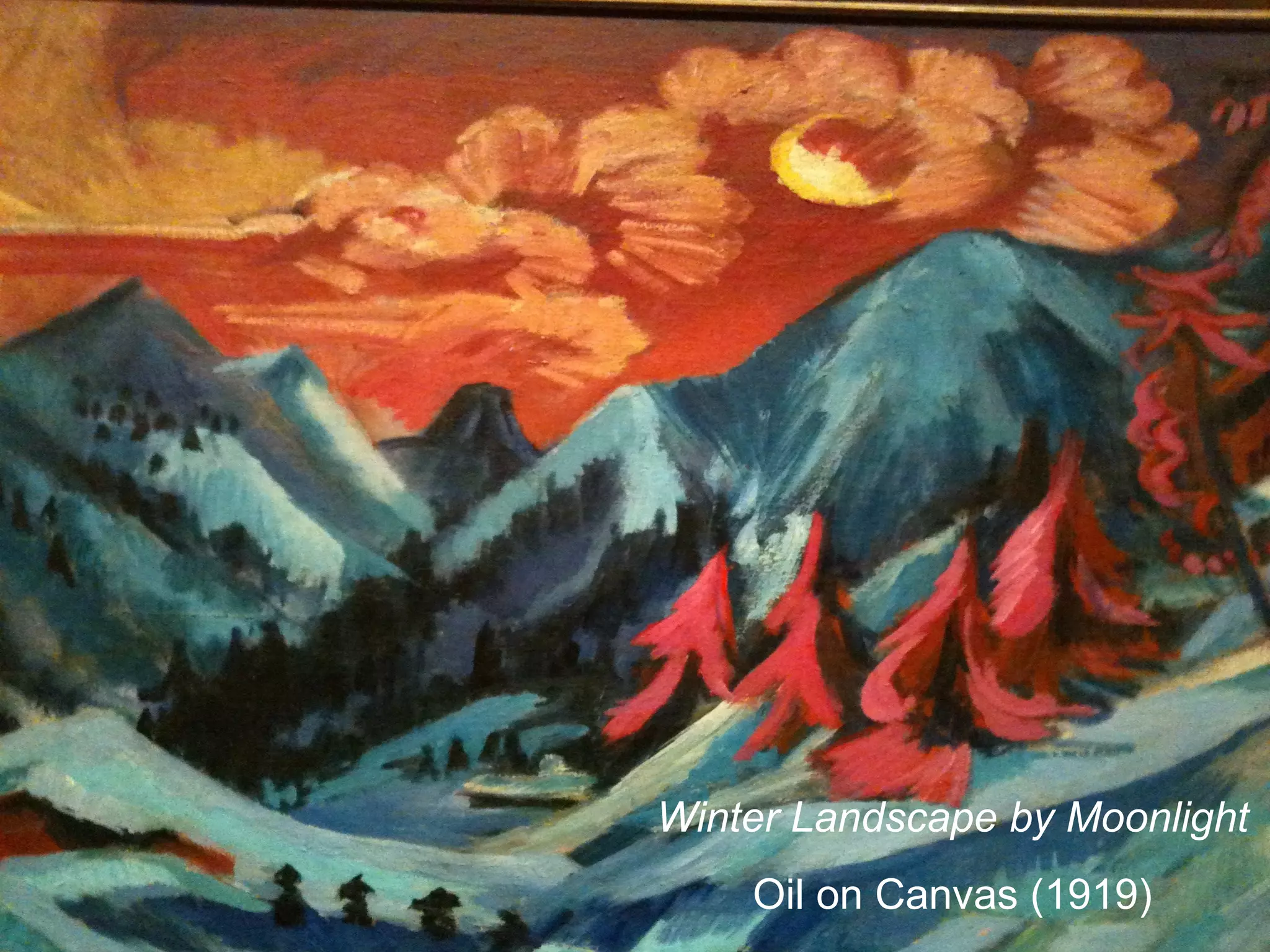 Winter Landscape by Moonlight
    Oil on Canvas (1919)
 