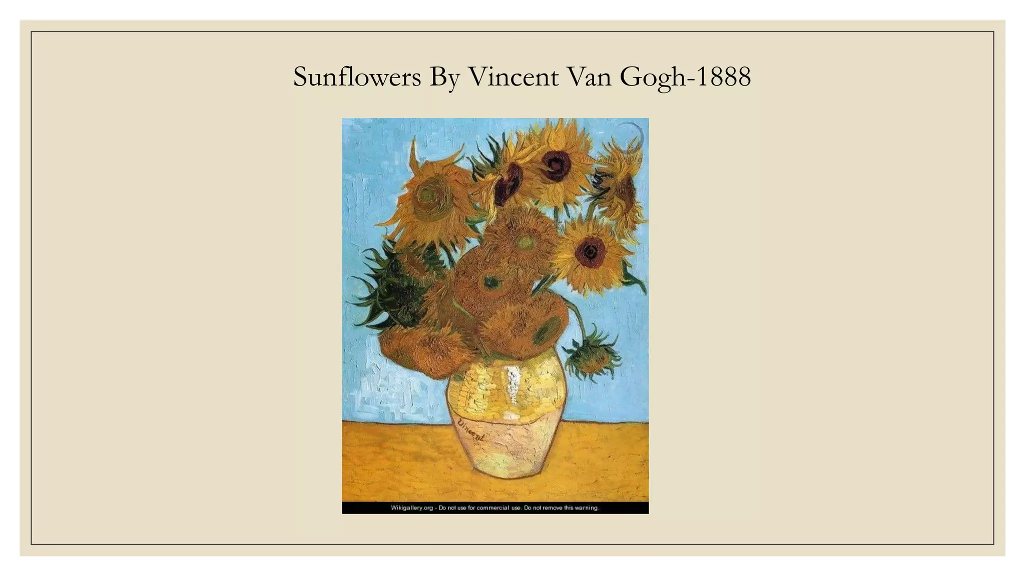 Sunflowers By Vincent Van Gogh-1888
 