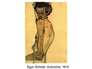 E Egon Schiele:  Autoretrat , 1910 