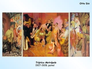 Otto Dix Tríptico Metrópole 1927-1928; painel 