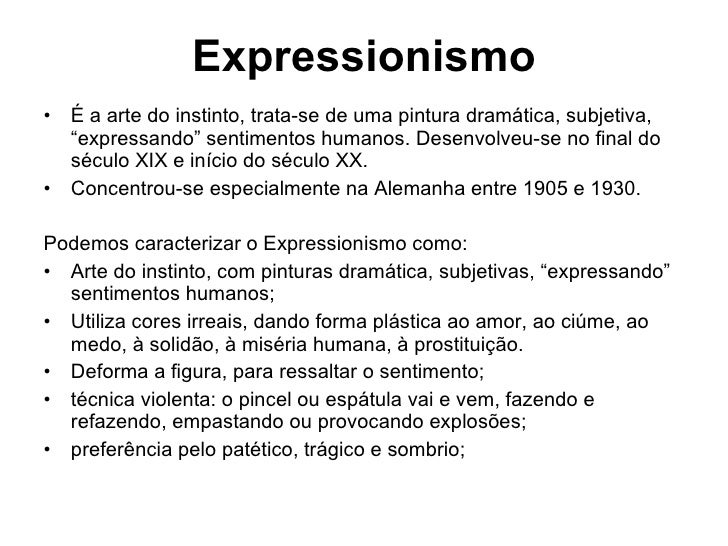Pintura no expressionismo Pintura no expressionismo