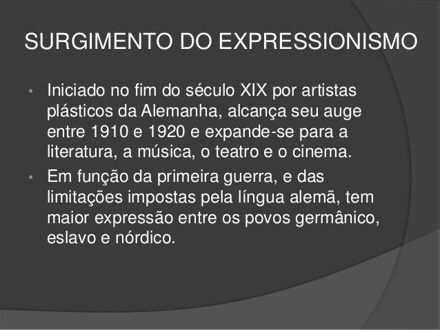 Principais artistas do movimento expressionista Principais artistas do movimento expressionista