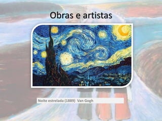Obras e artistas
Noite estrelada (1889) Van Gogh
 