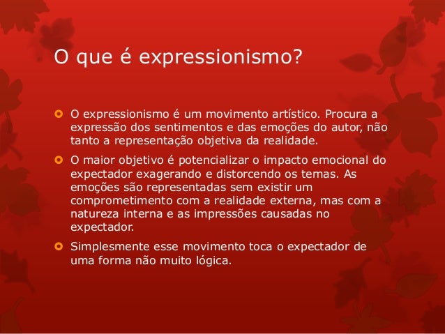Expressionismo nas artes plásticas Expressionismo nas artes plásticas