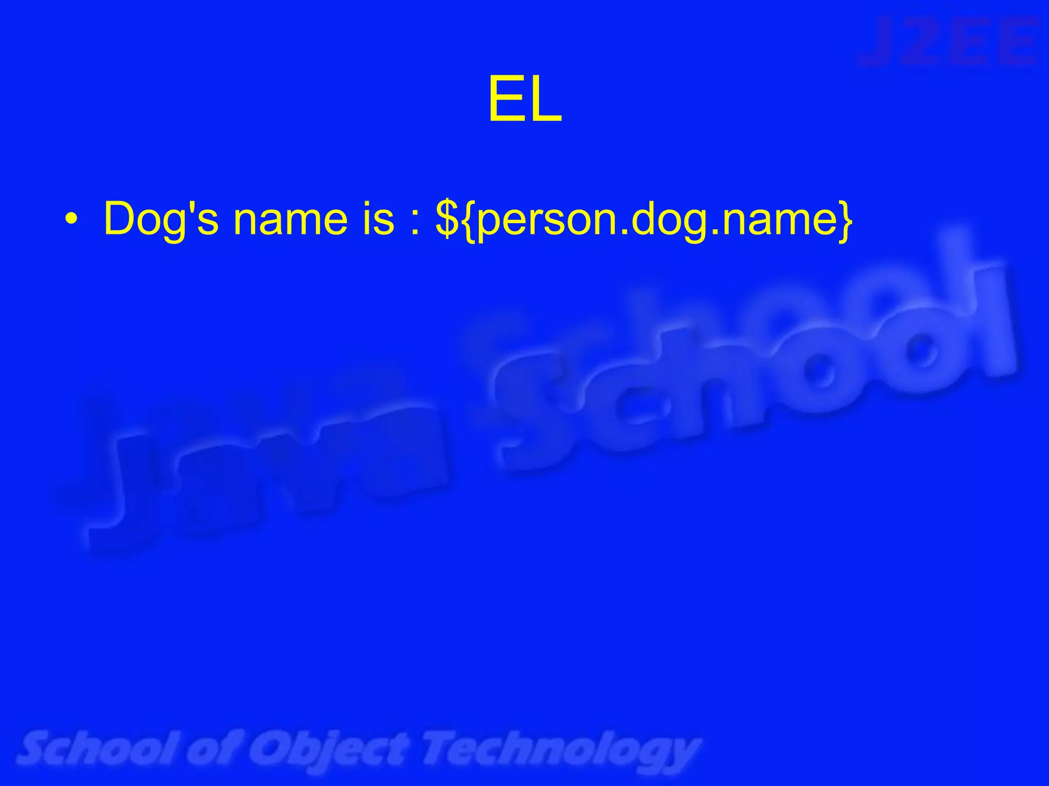 EL
• Dog's name is : ${person.dog.name}
 