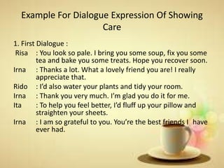 Expression of complimenting and showing care | PPTX