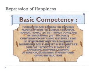 Expression of Happiness
 