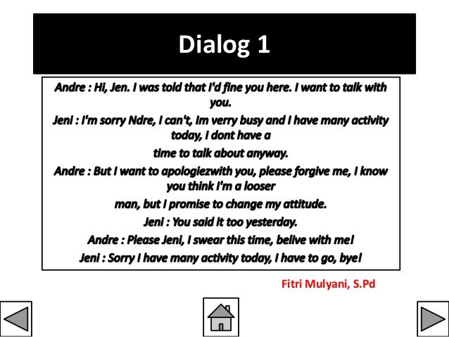 Contoh Dialog Admitting Mistakes - Contoh Tiap