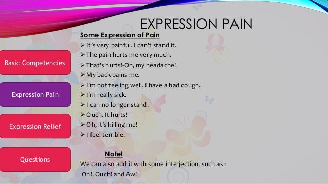 Expression Pain And Relief