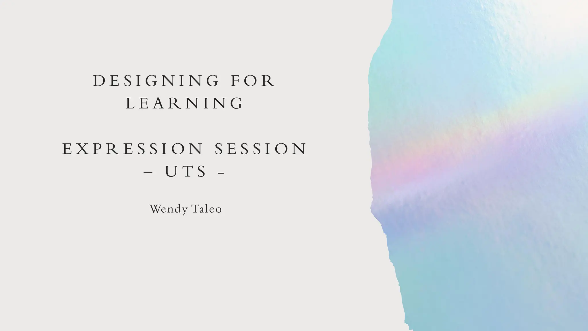 Designing for learning - UTS Expression Session | PDF