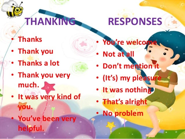 expressions of thanking