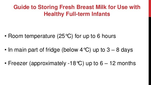 Expression And Storage Of Breast Milk