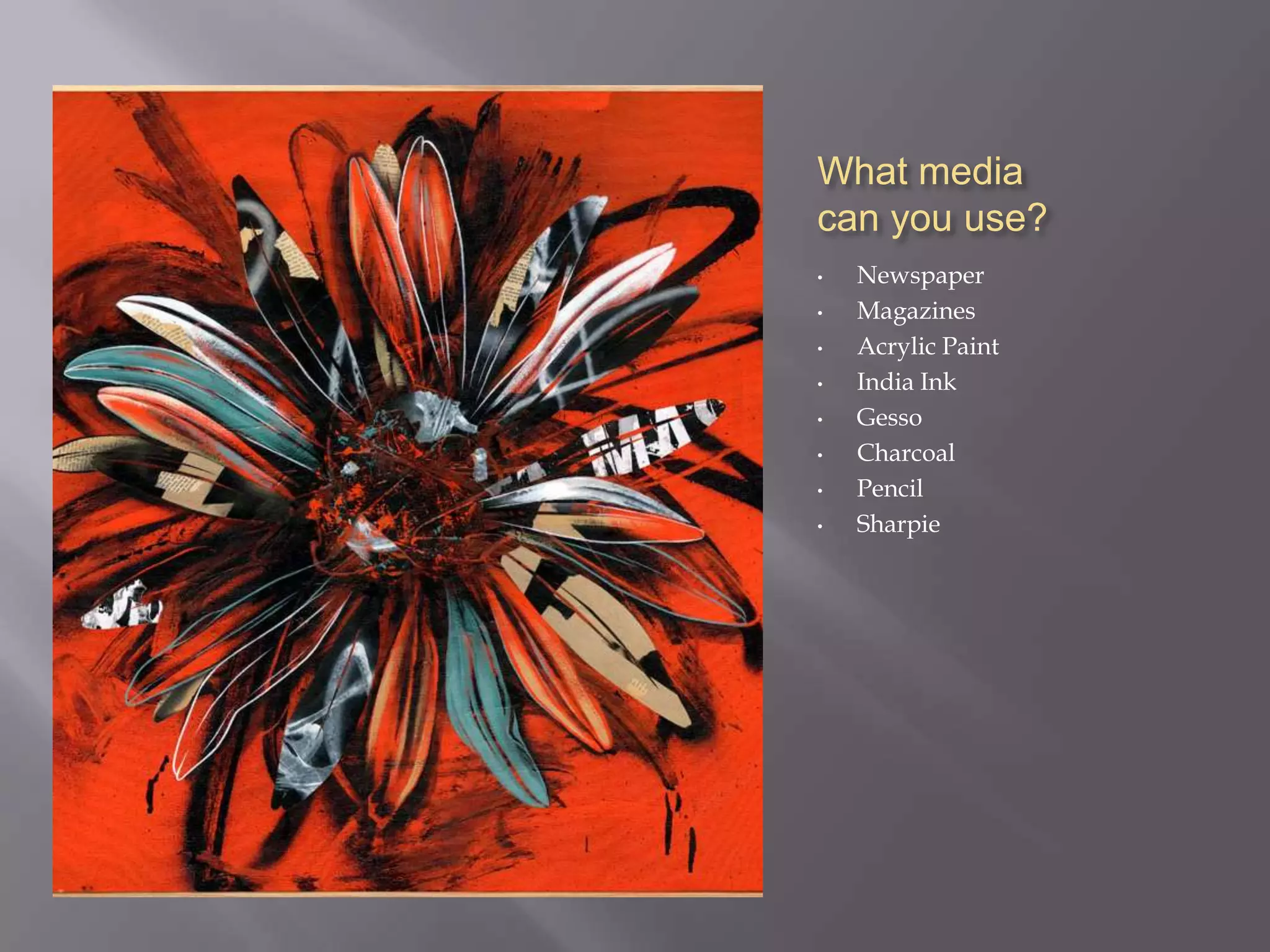 Limited color palette that has meaning to the artist