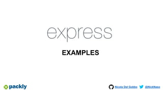 Nicola Del Gobbo @NickNaso
EXAMPLES
 