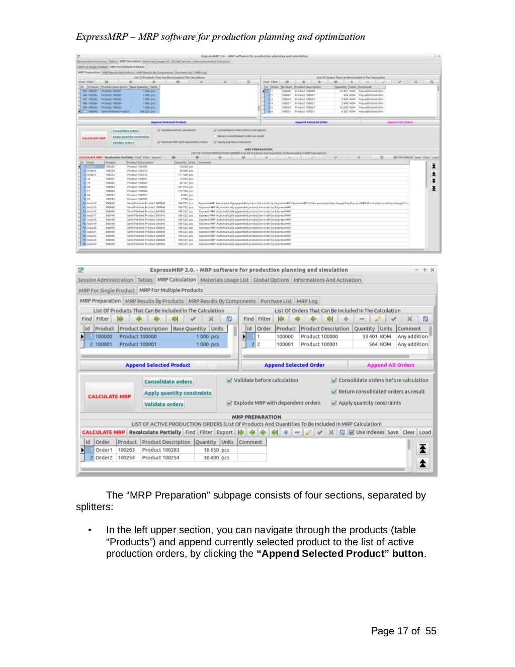 ExpressMRP MRP Material Requirements Planning Software Manual