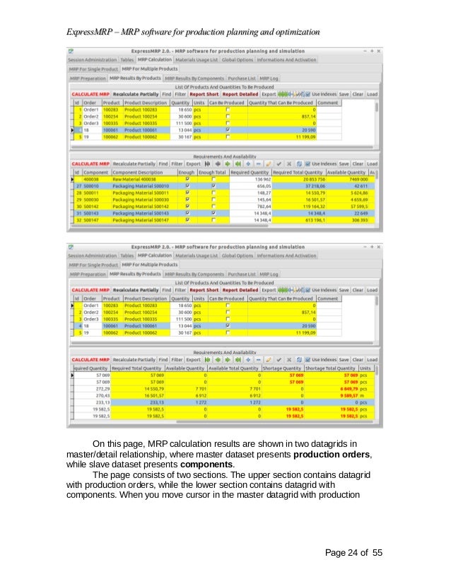 ExpressMRP MRP Material Requirements Planning Software Manual